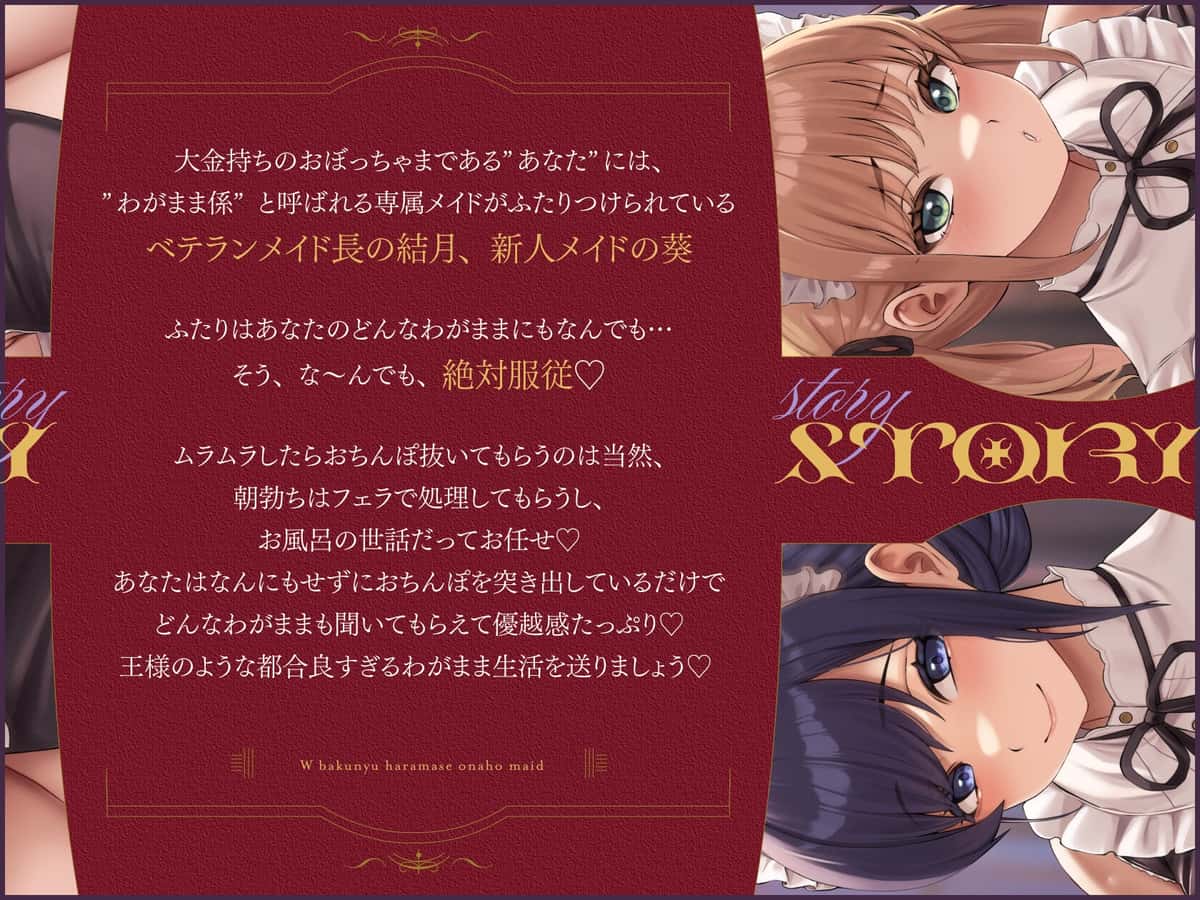 わがまま放題→絶対服従!? 俺だけのW爆乳孕ませオナホメイド ～ご主人様の言うことはぜった～い!!どんなわがままプレイも叶えちゃう♪～のサンプル画像2