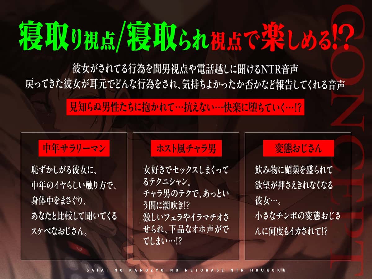【20%OFF】【NTR歪んだ性癖】最愛の彼女の寝取らせ報告～「いいの?挿れられちゃうよ…」見知らぬ男に抱かれる彼女の喘ぎ声を聞きながら…【電話越し&後日報告】のサンプル画像2